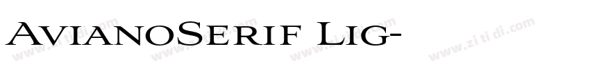 AvianoSerif Lig字体转换